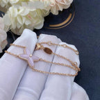 ??MIRA?¡¥JEUX BRACELET PINK MOP PINK GOLD 1 DIAMOND