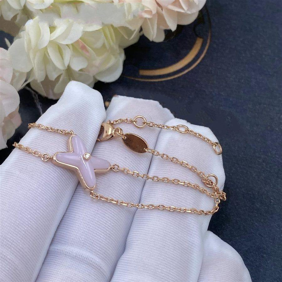??MIRA?¡¥JEUX BRACELET PINK MOP PINK GOLD 1 DIAMOND