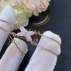 ??MIRA?¡¥JEUX BRACELET PINK MOP PINK GOLD 1 DIAMOND