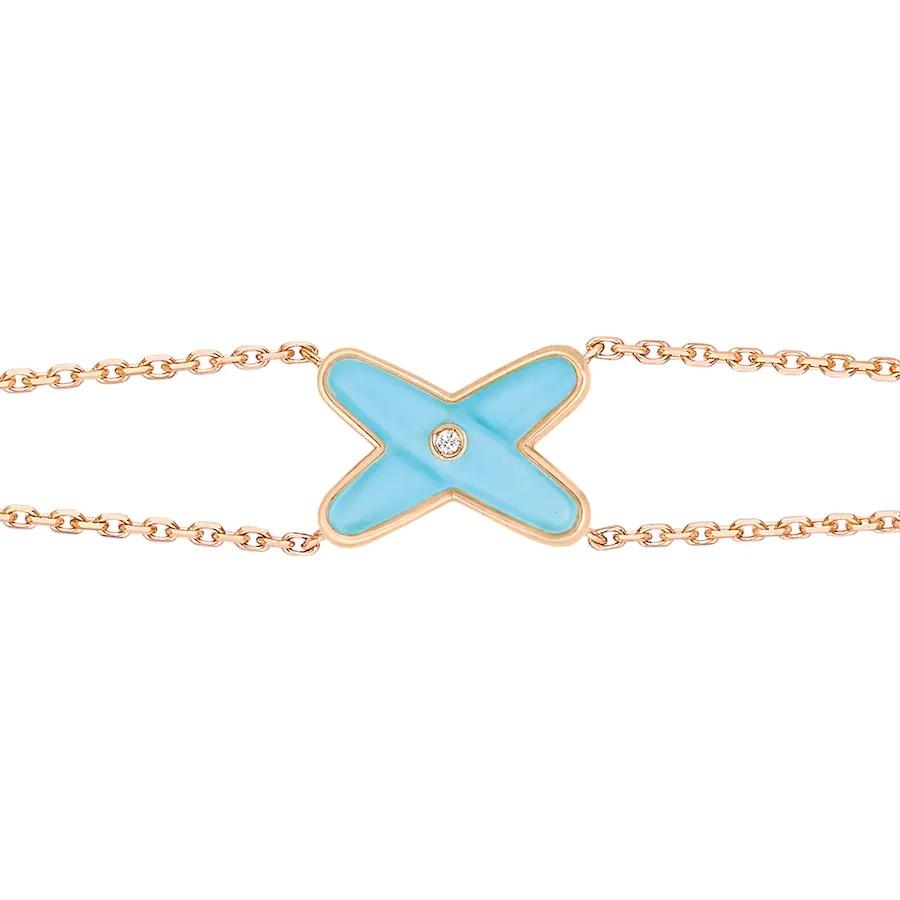 ??MIRA?¡¥JEUX BRACELET TURQUOISE PINK GOLD 1 DIAMOND
