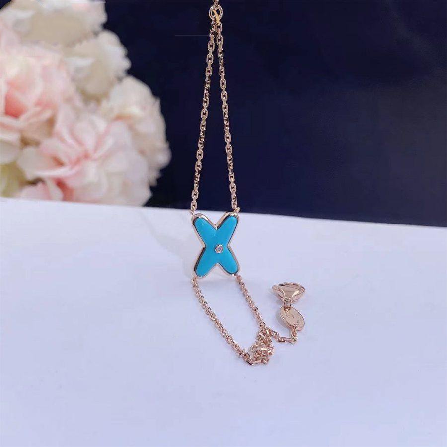 ??MIRA?¡¥JEUX BRACELET TURQUOISE PINK GOLD 1 DIAMOND