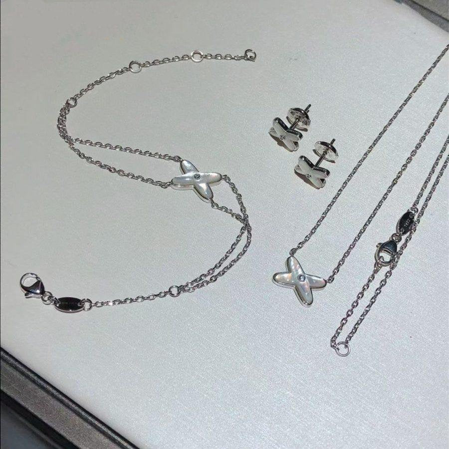 ??MIRA?¡¥JEUX BRACELET WHITE MOP SILVER 1 DIAMOND