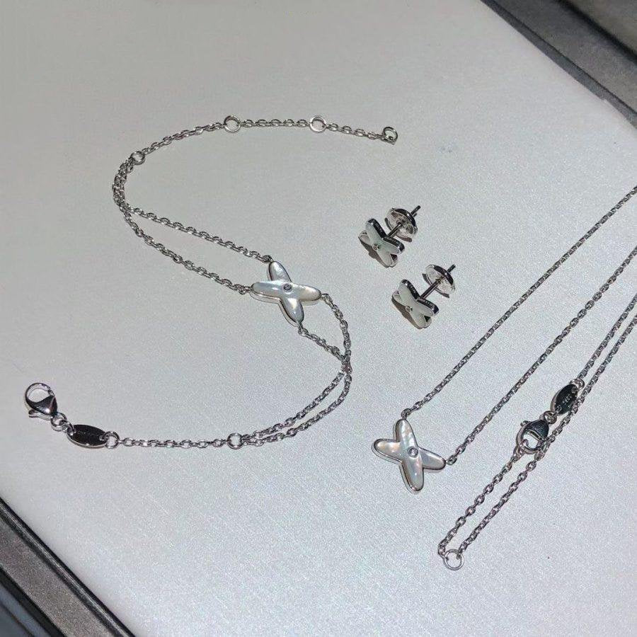 ??MIRA?¡¥JEUX BRACELET WHITE MOP SILVER 1 DIAMOND