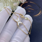 ??MIRA?¡¥JEUX BRACELET WHITE MOP GOLD 1 DIAMOND