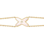 ??MIRA?¡¥JEUX BRACELET WHITE MOP GOLD 1 DIAMOND