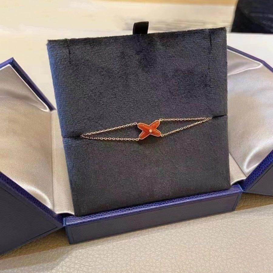 ??MIRA?¡¥JEUX BRACELET CARNELIAN PINK GOLD 1 DIAMOND