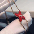 ??MIRA?¡¥JEUX BRACELET CARNELIAN PINK GOLD 1 DIAMOND