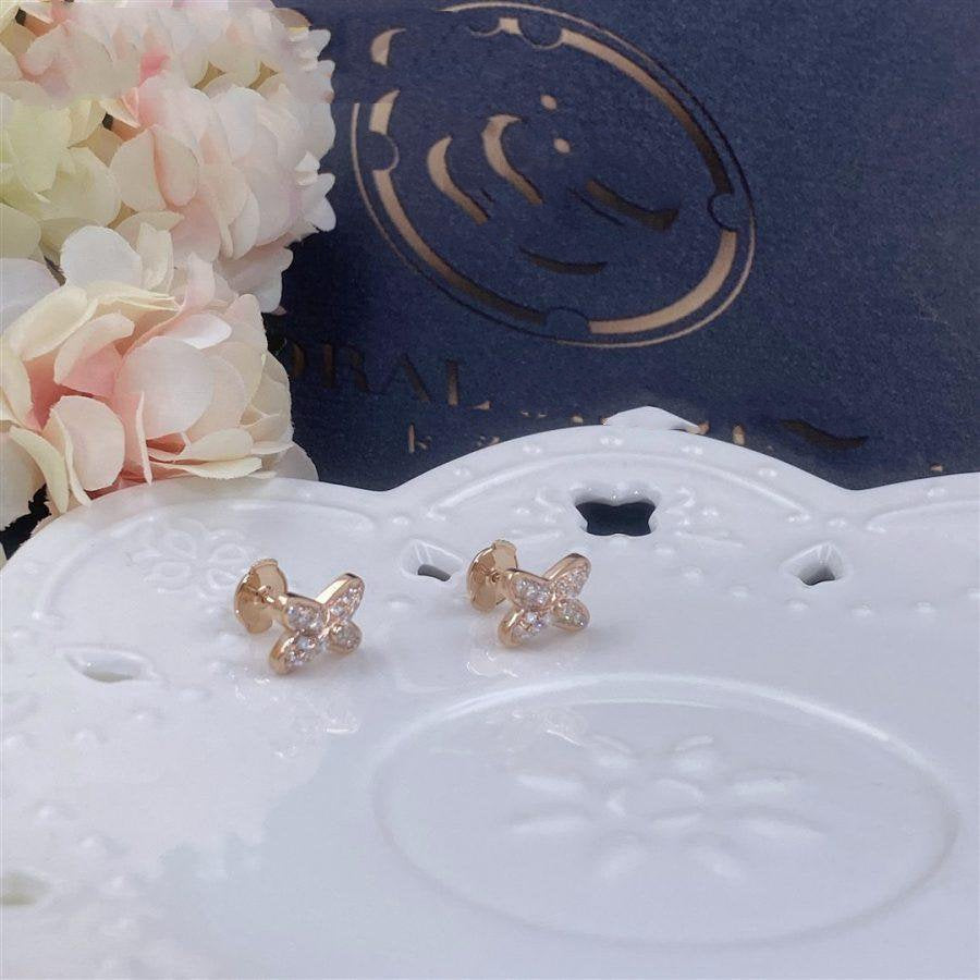 ??MIRA?¡¥JEUX DE PINK GOLD DIAMOND EARRINGS