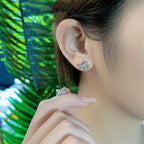 ??MIRA?¡¥JEUX DE SILVER DIAMOND EARRINGS