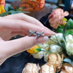 ??MIRA?¡¥JEUX DE SILVER DIAMOND EARRINGS