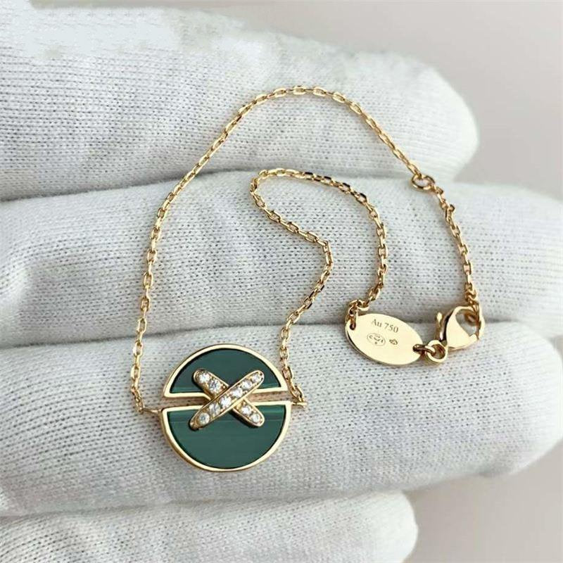 ??MIRA?¡¥JEUX DE BRACELET MALACHITE PINK GOLD DIAMONDS