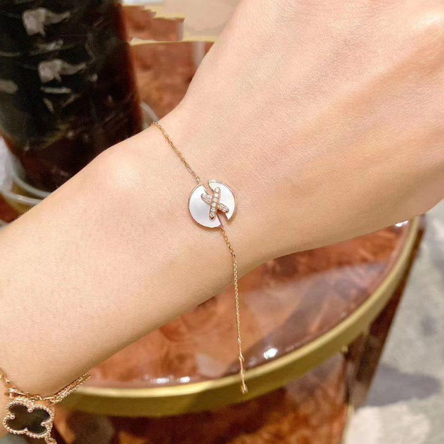 ??MIRA?¡¥JEUX DE BRACELET MOP PINK GOLD DIAMONDS