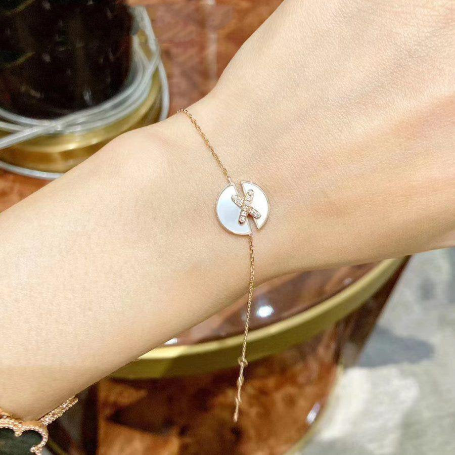 ??MIRA?¡¥JEUX DE BRACELET MOP PINK GOLD DIAMONDS