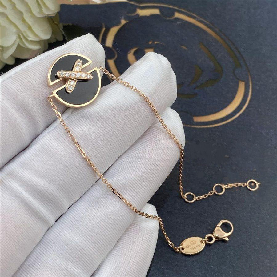 ??MIRA?¡¥JEUX DE BRACELET ONYX PINK GOLD DIAMOND