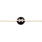 ??MIRA?¡¥JEUX DE BRACELET ONYX PINK GOLD DIAMOND