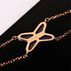 ??MIRA?¡¥Hollow Design Four-Leaf Clover Flower Shape Ring