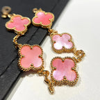 [MIRA]New  CLOVER 5 MOTIFS  PINK MOP BRACELET COLLECTION