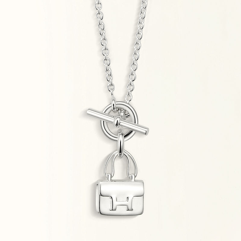 ??MIRA?¡¥POP H PEDANT SILVER NECKLACE