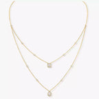 [MIRA]Diamond Necklace My Twin 2 Rows