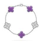 [MIRA]New CLOVER 5 MOTIF LIGHT PURPLE BRACELET COLLECTION