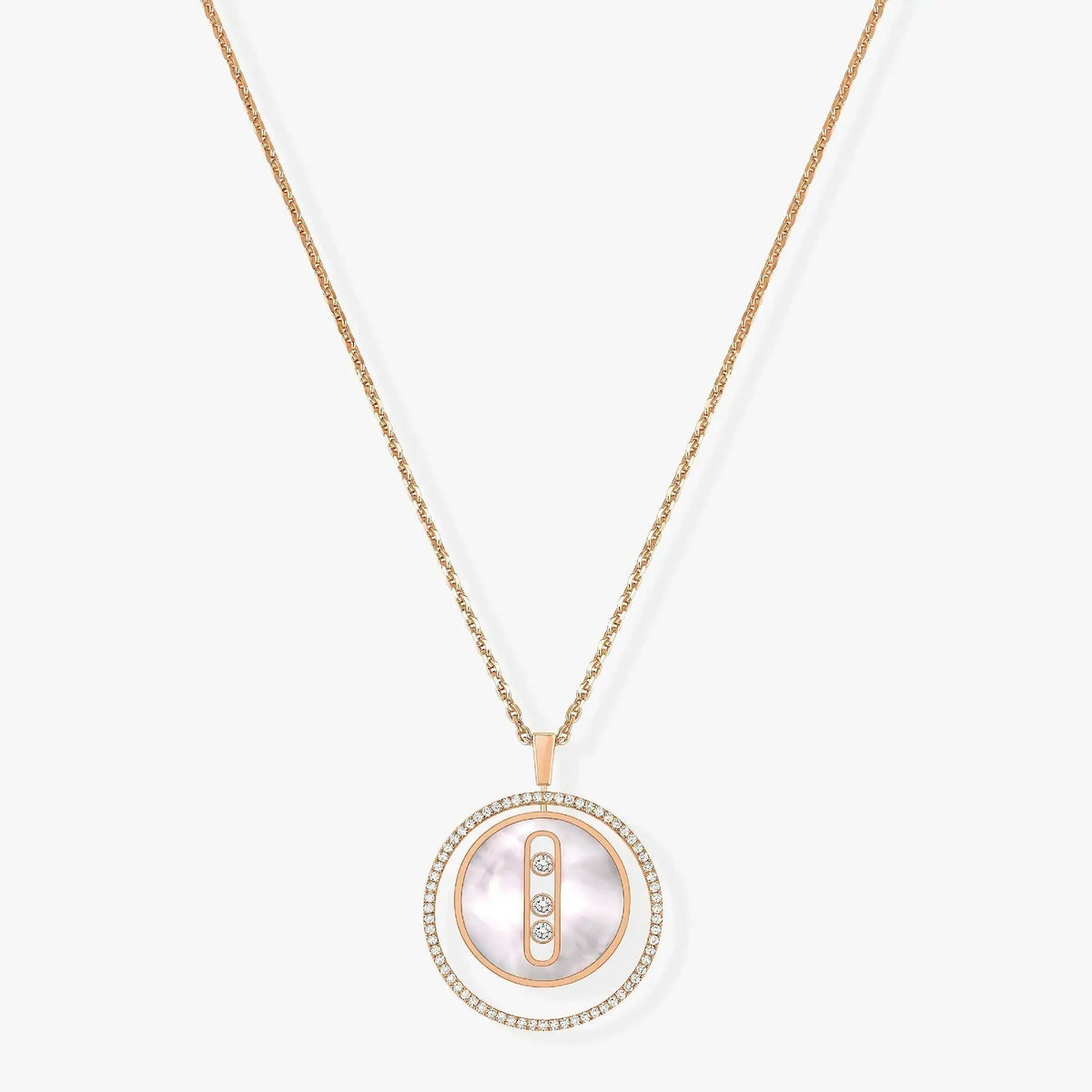 [MIRA]  MOVE MM NACRE BLANCHE DIAMOND NECKLACE