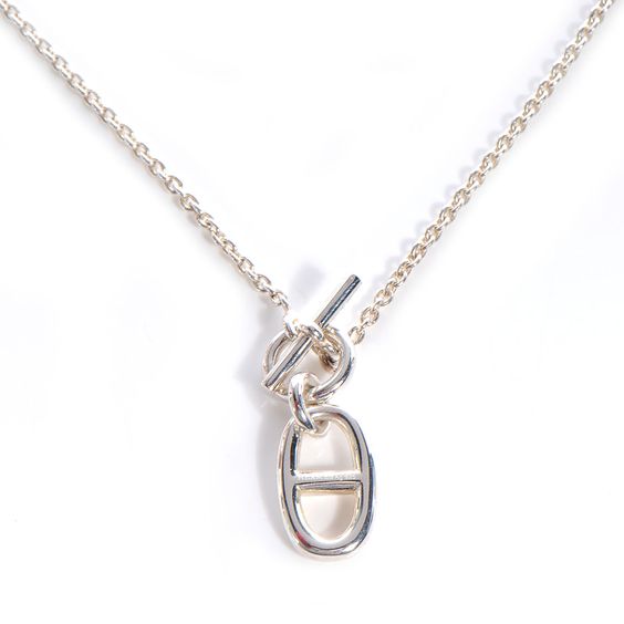 ??MIRA?¡¥HM CHAINE D'ANCRE PENDANT NECKLACE STERLING SILVER