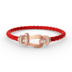 ??MIRA?¡¥FORCE LARGE HORSESHOE HALF DIAMOND BRACELET ROSE GOLD