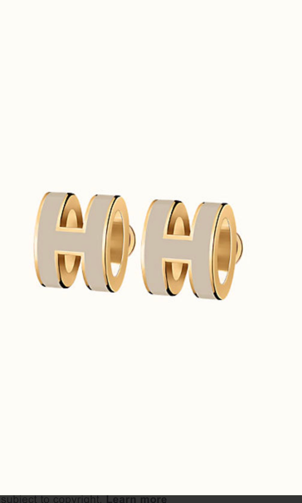 ??MIRA?¡¥MINI POP H GOLD EARRINGS GREY