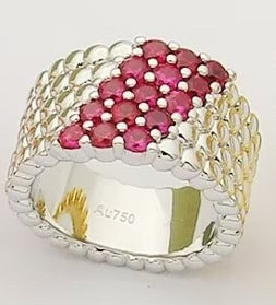[MIRA]  PERLEE DIAMOND RING ,5-ROW DIAMOND-SET DESIGN