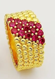 [MIRA]  PERLEE DIAMOND RING ,5-ROW DIAMOND-SET DESIGN