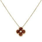 ??MIRA?¡¥CLOVER 15MM DIAMOND AND YELLOW TIGER'S EYE AGATE necklace