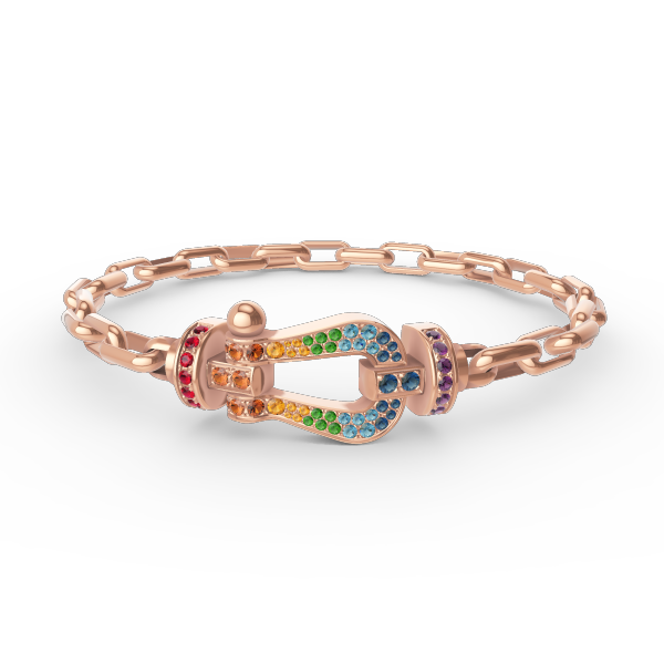 ??MIRA?¡¥FORCE LARGE HORSESHOE CLASP  METAL BRACELET