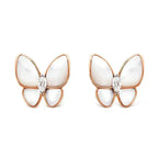 ??MIRA?¡¥BUTTERFLY MOP DIAMOND EARRINGS