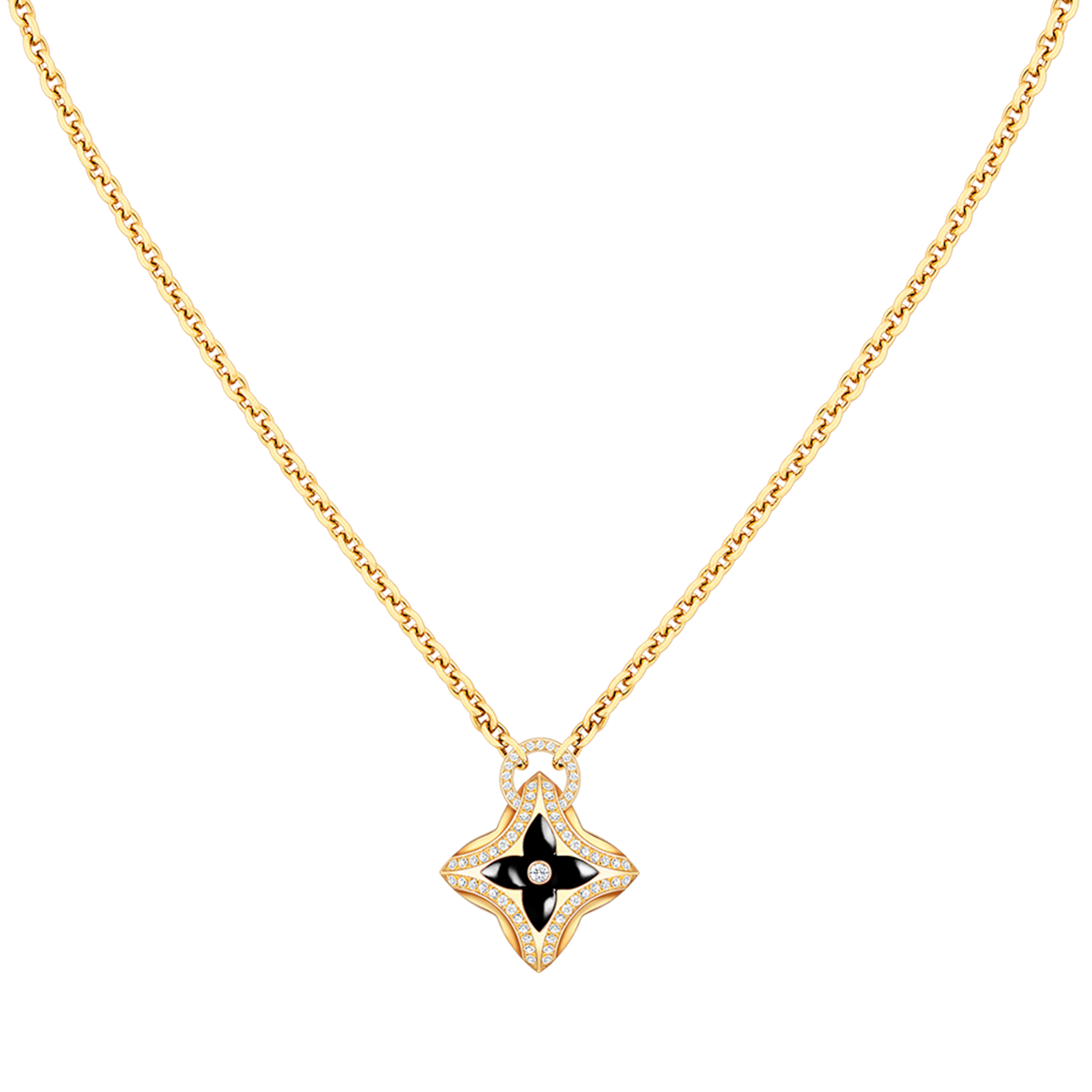 ??MIRA?¡¥STAR PEDANT PINK GOLD DIAMOND NECKLACE