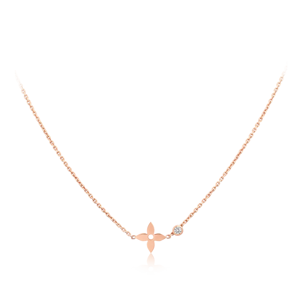 ??MIRA?¡¥BLOSSOM PENDANT PINK GOLD AND DIAMOND