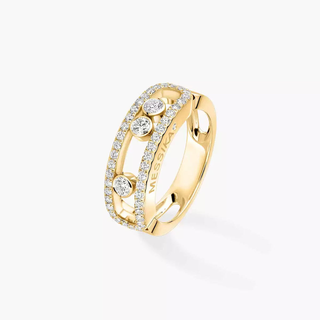 [MIRA] Move Gold Diamond Pave_ Ring