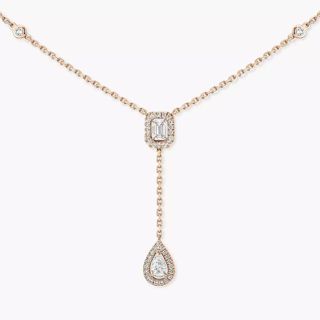[MIRA] Gold Diamond Tie Necklace