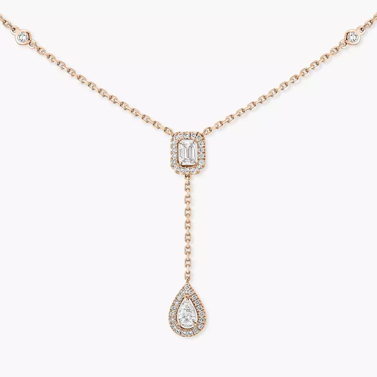[MIRA] Gold Diamond Tie Necklace