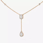 [MIRA] Gold Diamond Tie Necklace