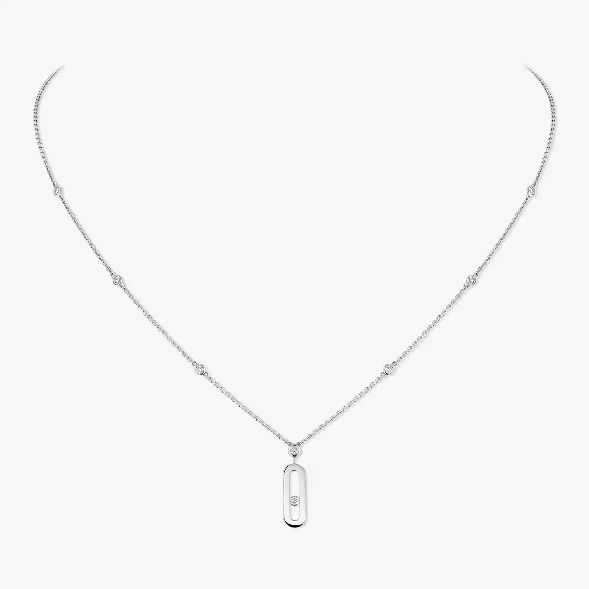 [MIRA]  Move Uno Gold Diamond Long Necklace
