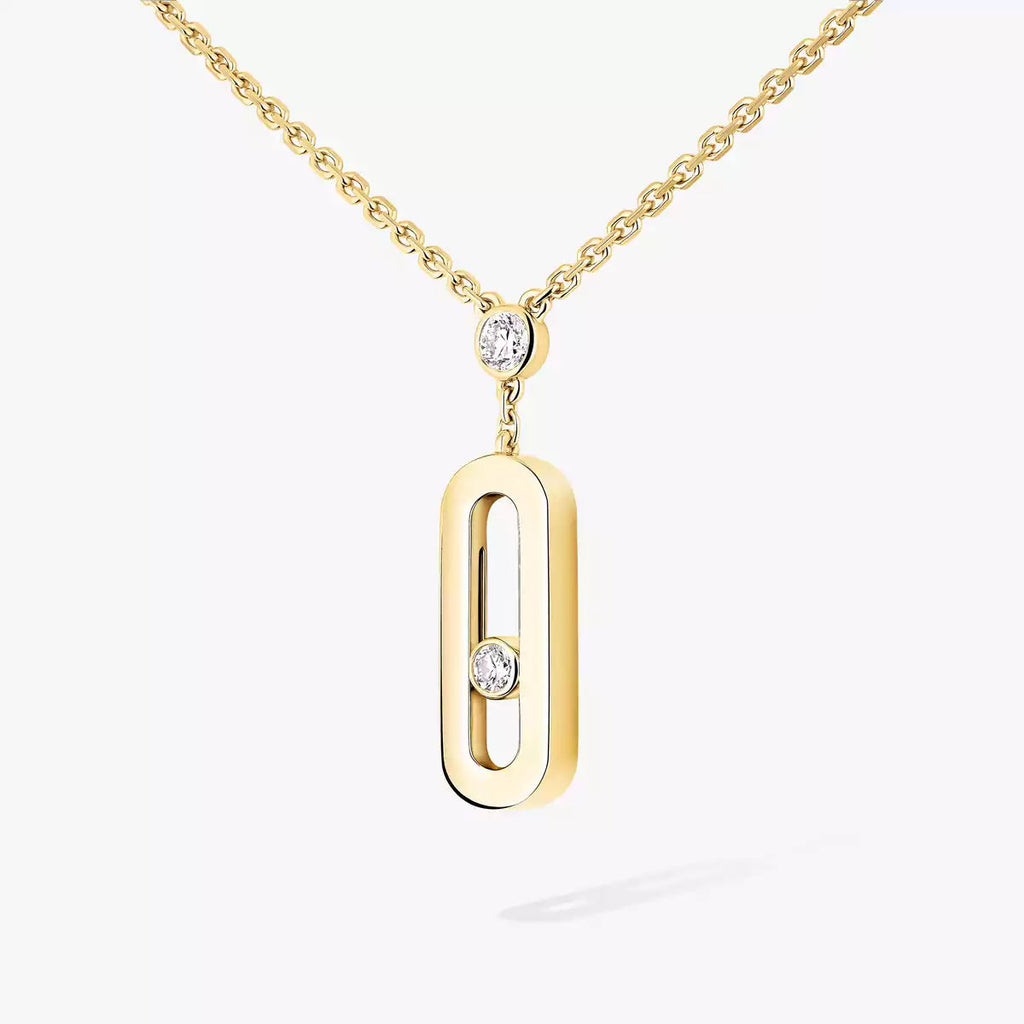 [MIRA] Move Uno Gold Diamond Long Necklace
