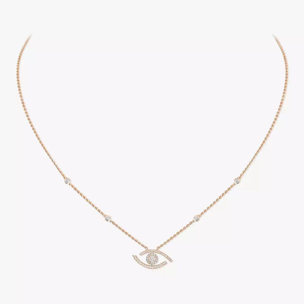 [MIRA]Pave_ Diamond Necklace Lucky Eye