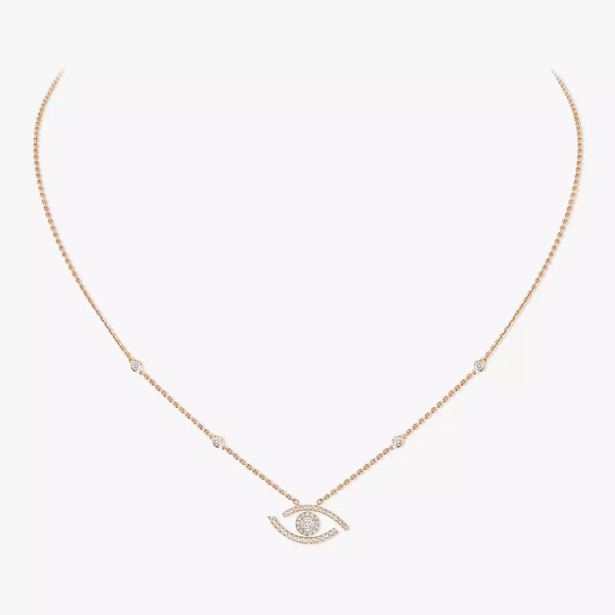 [MIRA]Pave_ Diamond Necklace Lucky Eye