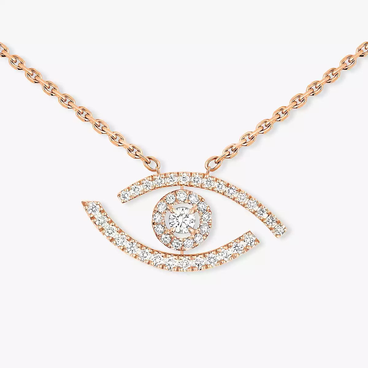 [MIRA]Pave_ Diamond Necklace Lucky Eye