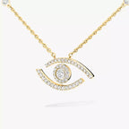 [MIRA]Pave_ Diamond Necklace Lucky Eye