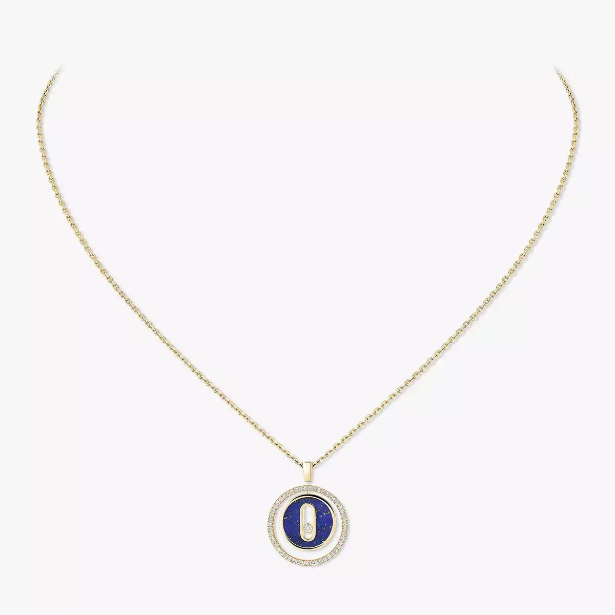 [MIRA]Lucky Move Diamond Necklace in Rose Gold and White Mother-of-Pearl