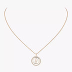 [MIRA]Lucky Move Diamond Necklace in Rose Gold and White Mother-of-Pearl