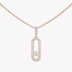 [MIRA]Move Uno Diamond Necklace in Rose Gold