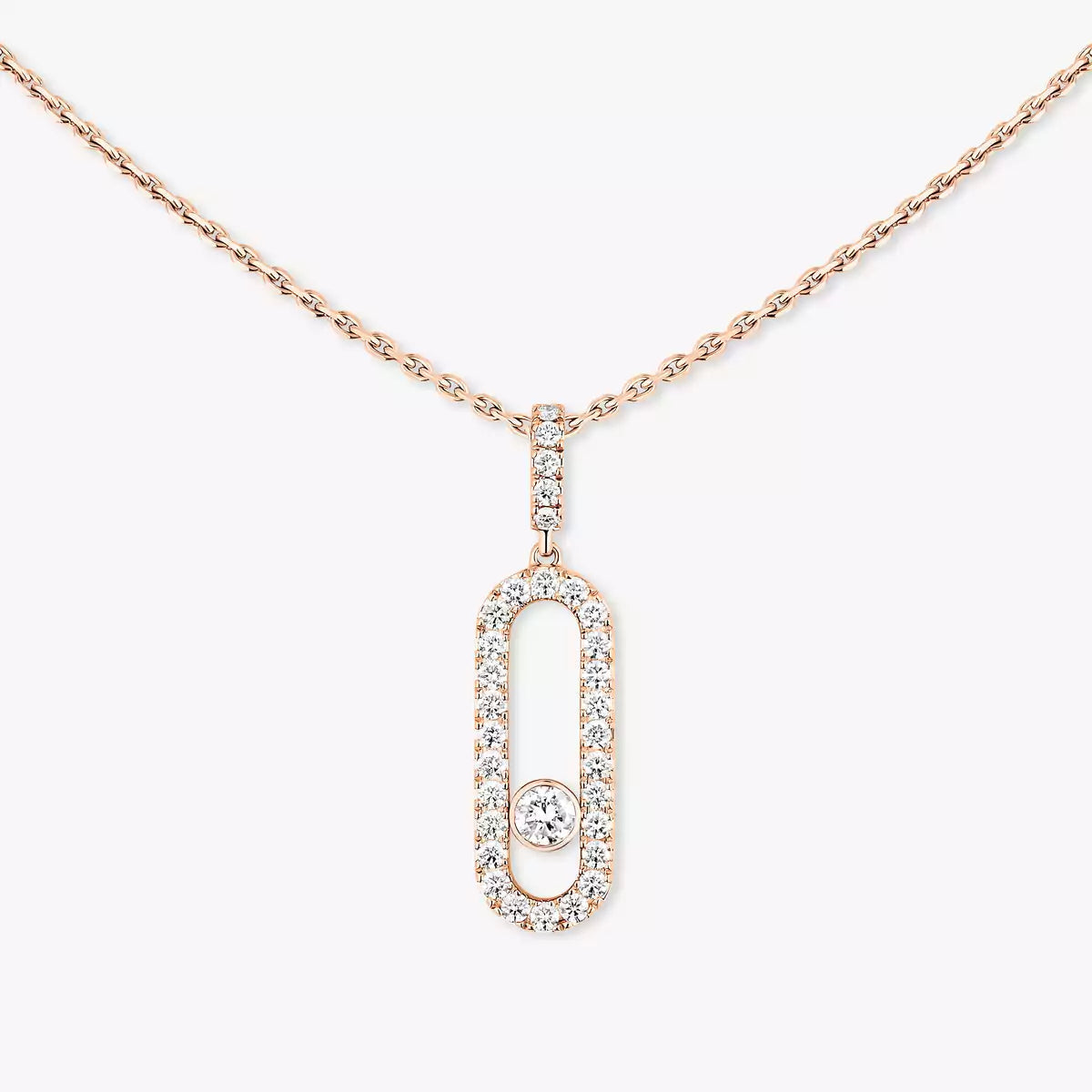 [MIRA]Move Uno Diamond Necklace in Rose Gold