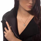 [MIRA]Lucky Move Diamond Necklace in Rose Gold and White Mother-of-Pearl